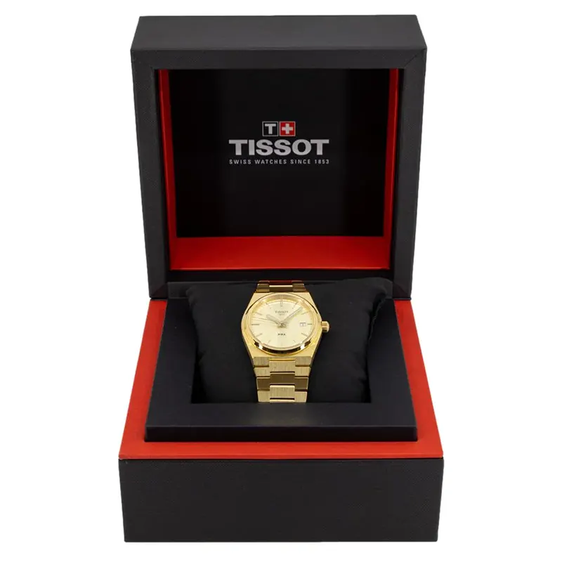 Tissot PRX Ladies Watch 35mm Champagne Dial Gold-tone | T137.210.33.021.00